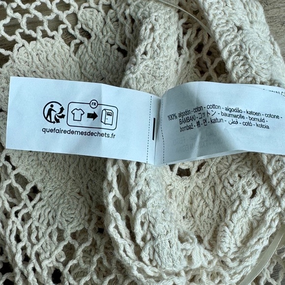 Zara Boho Ecru Floral Cotton Crochet Halter Strappy Top Size S - Picture 7 of 16